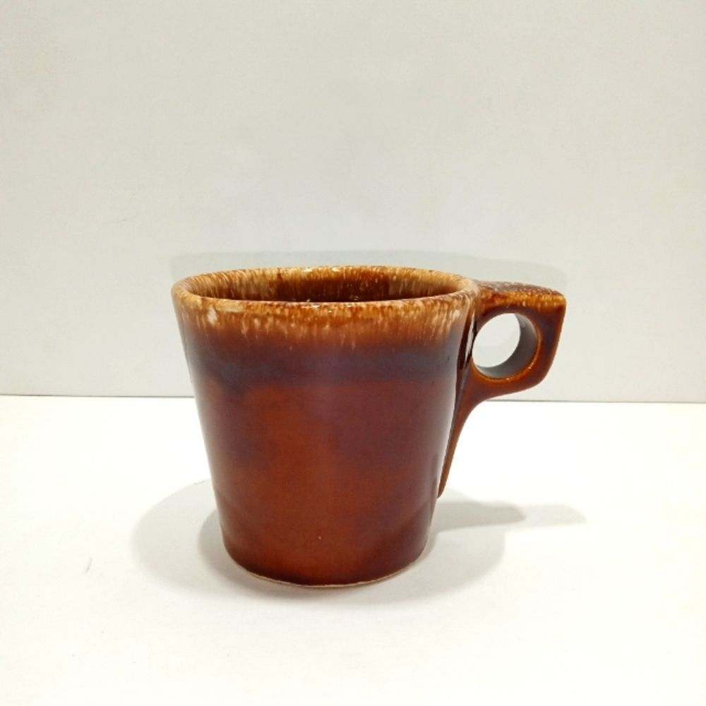 Vintage Hull USA Brown Drip Mug